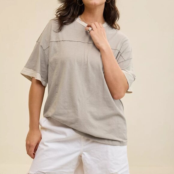 Crew Oversized Boyfriend T-Shirt - Picture 1 of 4